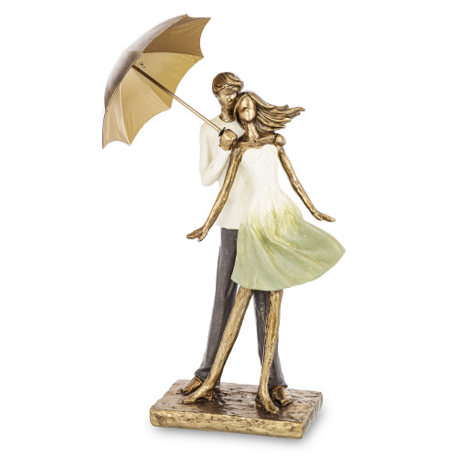 Figurka milenců pod deštníkem