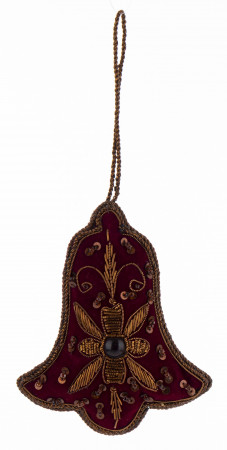 detail Textilní zdoba na zavěšení zvoneček GD DESIGN
