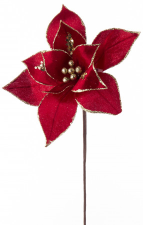 detail Květ vánoční hvězdy červený GD DESIGN