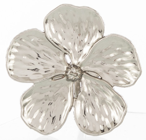 detail Kroužky na ubrousky květy ve stříbrné barvě 4 kusy GD DESIGN