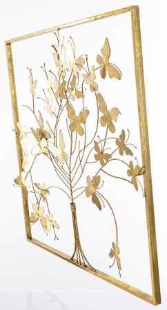 detail Nástěnná dekorace strom s motýly GD DESIGN