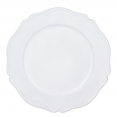 Dekorativní talíř bílý plast