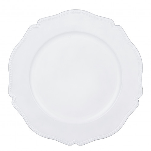 Dekorativní talíř bílý plast