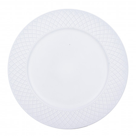 detail Dekorativní talíř bílý plastový GD DESIGN