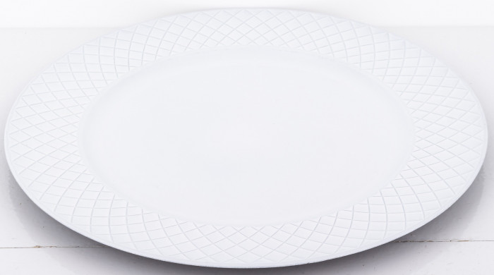 detail Dekorativní talíř bílý plastový GD DESIGN