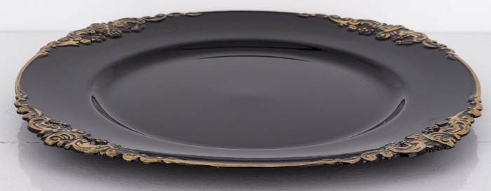 detail Dekorační talíř černozlatý GD DESIGN
