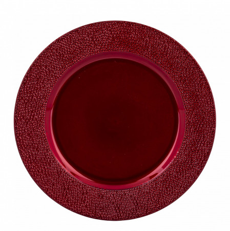 detail Dekorační talíř červený GD DESIGN