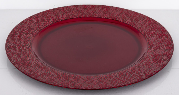 detail Dekorační talíř červený GD DESIGN