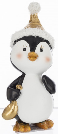 detail Vánoční dekorace tučňák 2 varianty GD DESIGN