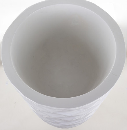 detail Bílá váza s dekorem 114 cm GD DESIGN