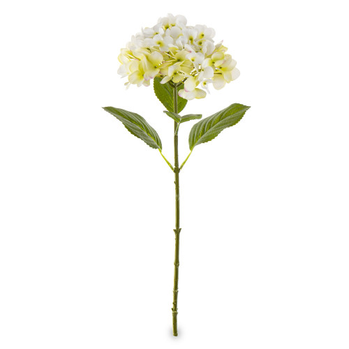Dekorační větvička bílá hortenzie