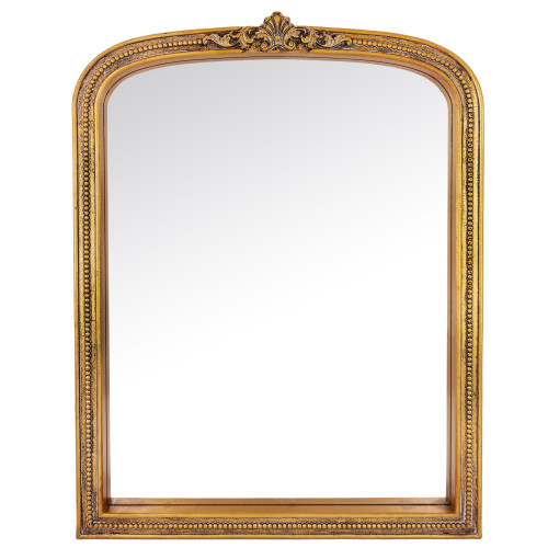 Nástěnné zrcadlo zlaté s ozdobným rámem
