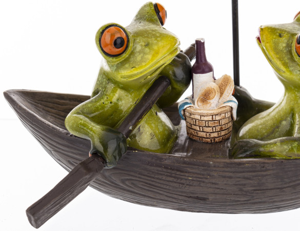 detail Figurka žáby na loďičce GD DESIGN
