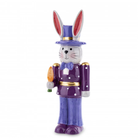 detail Figurka králík s cylindrem fialový GD DESIGN