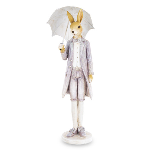 Figurka králíka s deštníkem