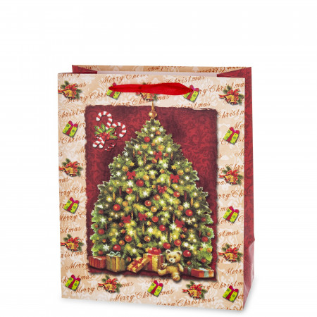 detail Dárková taška vánoční se stromečkem GD DESIGN