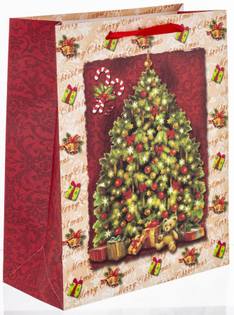detail Dárková taška vánoční se stromečkem GD DESIGN