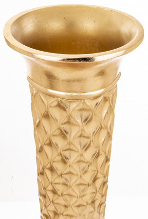 detail Zlatá váza na noze s dekorem 130 cm GD DESIGN