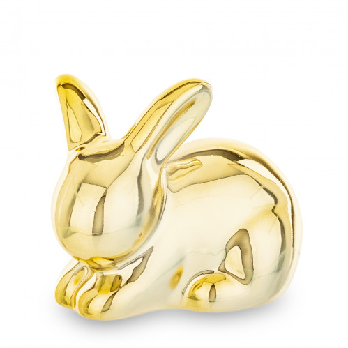 Dekorace figurka zlatý králík