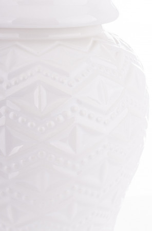 detail Keramická nádoba s víčkem bílá GD DESIGN
