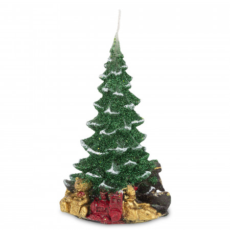 detail Vánoční svíčka stromeček s dárečky GD DESIGN