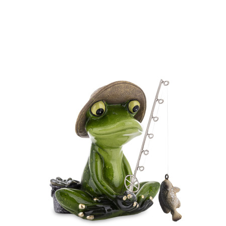 detail Figurka žába rybář GD DESIGN