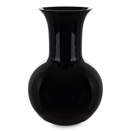 detail Černá váza sklo 33 cm GD DESIGN