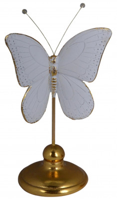 Motýl na zlatém podstavci 23 cm