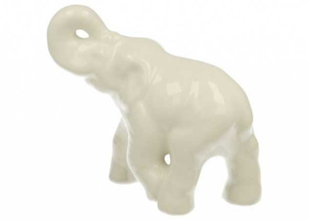 detail Bílý keramický slon GD DESIGN