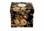 náhled Hrnek s pokličkou 430 ml růže s motýlky černý GD DESIGN