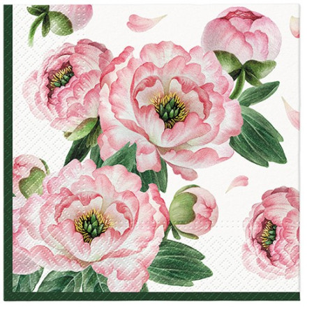 detail Papírové ubrousky s růžovými květy GD DESIGN