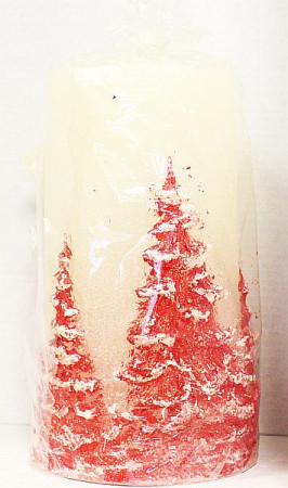 detail Svíčka vánoční stromek červený GD DESIGN