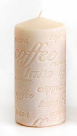 detail Svíčka Coffee válec velký hnědý GD DESIGN