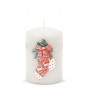 náhled Malá bílá svíčka vánoční ponožka GD DESIGN