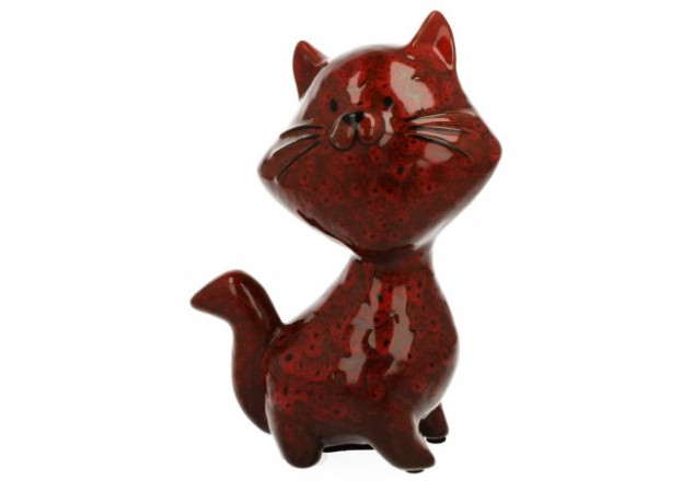 detail Pokladnička červená kočka GD DESIGN