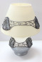 náhled Šedo-bílá stolní lampa s ornamentem GD DESIGN