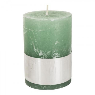 Zelená rustikální svíčka PTMD 10x7cm